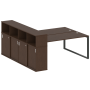 Рабочая станция с шкафом-купе на О-образном м/к Metal System Style БО.РС-СШК-4.5 Т 2210x2332x1098