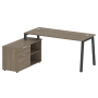 Рабочая станция с тумбой на А-образном м/к Metal System Style БА.РС-СТС-2.4 (L) 1700x1520x750