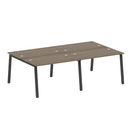 Рабочая станция на 4 рабочих места на А-образном м/к Metal System Style БА.СМ-4.2 2400x1475x750
