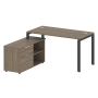 Рабочая станция с опорной тумбой левая Metal System Style БП.РС-СТС-2.3 Л 1500x1520x750