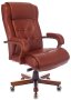 Кресло руководителя T-9926WALNUT светло-коричневый Leather EiCHel кожа крестов. металл/дерево