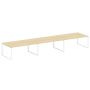Переговорный стол 3 столешницы Metal System Style БО.ПРГ-3.5 5400x1235x750
