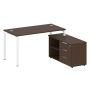 Рабочая станция с опорной тумбой правая Metal System Style БП.РС-СТС-2.3 Пр 1500x1520x750