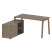 Рабочая станция с тумбой на А-образном м/к Metal System Style БА.РС-СТС-2.3 (L) 1500x1520x750