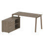 Рабочая станция с тумбой на А-образном м/к Metal System Style БА.РС-СТС-2.3 (L) 1500x1520x750