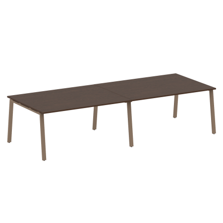 Стол для переговоров (2 столешницы) на А-образном м/к Metal System Style БА.ПРГ-2.4 3200x1235x750