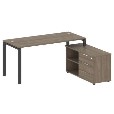 Рабочая станция с опорной тумбой правая Metal System Style БП.РС-СТС-2.4 Пр 1700x1520x750