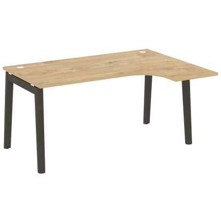 Стол эргономичный правый на деревянных опорах Onix Wood OW.SA-4R 1580x1180x750