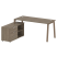 Рабочая станция с тумбой на А-образном м/к Metal System Style БА.РС-СТС-2.4 (L) 1700x1520x750