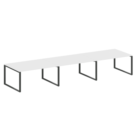 Переговорный стол 3 столешницы Metal System Style БО.ПРГ-3.4 4800x1235x750