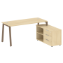 Рабочая станция с тумбой на А-образном м/к Metal System Style БА.РС-СТС-2.4 (R) 1700x1520x750