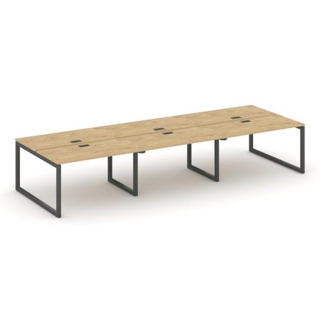 Рабочая станция 2-х сторонняя SN-5O.DRS-064 (4740х1232х750) (Тиквуд Светлый/Металл Антрацит)
