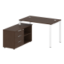 Рабочая станция с опорной тумбой левая Metal System Style БП.РС-СТС-2.2 Л 1300x1520x750
