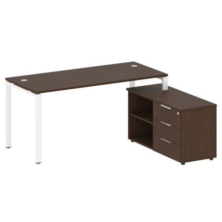 Рабочая станция с опорной тумбой правая Metal System Style БП.РС-СТС-2.4 Пр 1700x1520x750