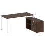 Рабочая станция с опорной тумбой правая Metal System Style БП.РС-СТС-2.4 Пр 1700x1520x750