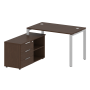 Рабочая станция с опорной тумбой левая Metal System Style БП.РС-СТС-2.2 Л 1300x1520x750