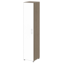 Шкаф для документов узкий со стеклом белым LT.SU-1.10 R (L) white
