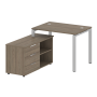 Рабочая станция с опорной тумбой левая Metal System Style БП.РС-СТС-2.1 Л 1100x1520x750