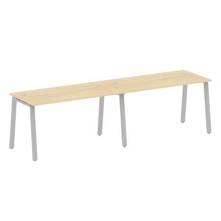 Рабочая станция на 2 рабочих места на А-образном м/к Metal System Style БА.СМ-2.3 2800x720x750