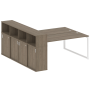 Рабочая станция с шкафом-купе на О-образном м/к Metal System Style БО.РС-СШК-4.5 Т 2210x2332x1098