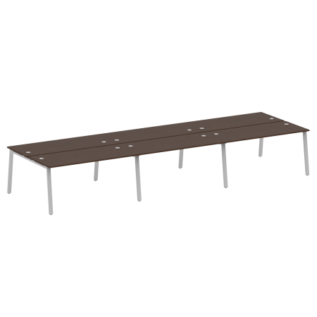 Рабочая станция на 6 рабочих места на А-образном м/к Metal System Style БА.СМ-6.4 4800x1475x750