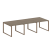 Переговорный стол 3 столешницы Metal System Style БО.ПРГ-3.1 3000x1235x750