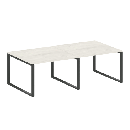 Переговорный стол 2 столешницы Metal System Style БО.ПРГ-2.2 2400x1235x750