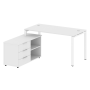 Рабочая станция с опорной тумбой левая Metal System Style БП.РС-СТС-2.3 Л 1500x1520x750