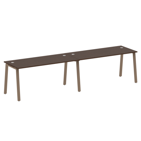 Рабочая станция на 2 рабочих места на А-образном м/к Metal System Style БА.СМ-2.4 3200x720x750
