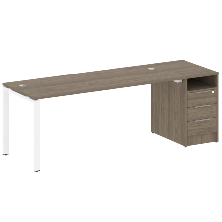Рабочая станция с опорной тумбой Metal System Style БП.РС-СТП-1.5 2212x720x750