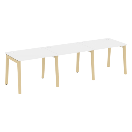 Рабочая станция на деревянных опорах Onix Wood OW.RS-3.1.8 2940x800x750