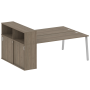 Рабочая станция с шкафом-купе на А-образном м/к Metal System Style БА.РС-СШК-2.5 Т 2210x1475x1098