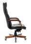Кресло руководителя T-9927WALNUT черный кожа крестов. металл/дерево
