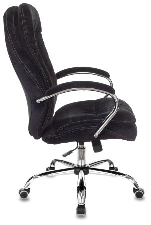 Кресло руководителя T-9950SL Fabric черный Light-20 крестов. металл хром (Черный)