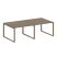Переговорный стол 2 столешницы Metal System Style БО.ПРГ-2.2 2400x1235x750