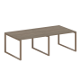 Переговорный стол 2 столешницы Metal System Style БО.ПРГ-2.2 2400x1235x750