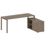 Рабочая станция с опорной тумбой правая Metal System Style БП.РС-СТС-2.5 Пр 1900x1520x750