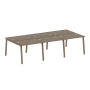Рабочая станция на 6 рабочих места на А-образном м/к Metal System Style БА.СМ-6.1 3000x1475x750