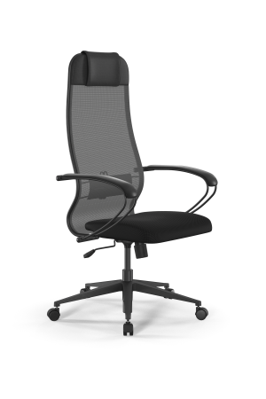 Кресло для руководителя Метта Sit 10 B1-111K - X2+UMF(X1) /Ub00/Wh00/K1bL(M09.B11.G19.W02) (Темно-серый | Черный)