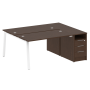 Рабочая станция с тумбой на А-образном м/к Metal System Style БА.РС-СТП-2.3 1812x1475x750