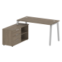 Рабочая станция с тумбой на А-образном м/к Metal System Style БА.РС-СТС-2.3 (L) 1500x1520x750