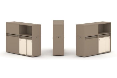 Тумба двойная + низкая надставка ES.NB.2N-19 (1500х410х1135)
