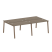 Рабочая станция на 4 рабочих места на А-образном м/к Metal System Style БА.СМ-4.2 2400x1475x750