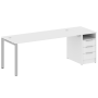 Рабочая станция с опорной тумбой Metal System Style БП.РС-СТП-1.5 2212x720x750