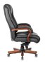 Кресло руководителя T-9925WALNUT черный кожа/кожзам крестов. металл/дерево
