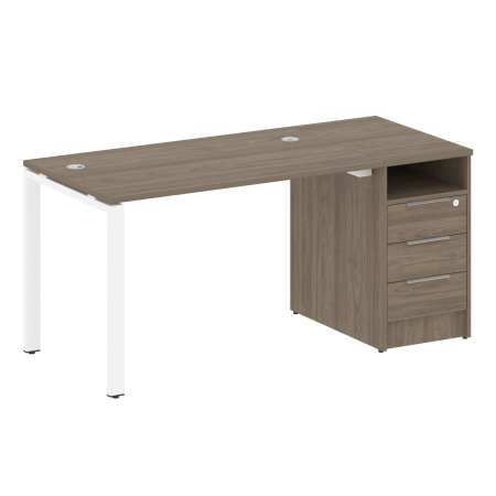 Рабочая станция с опорной тумбой Metal System Style БП.РС-СТП-1.2 1612x720x750