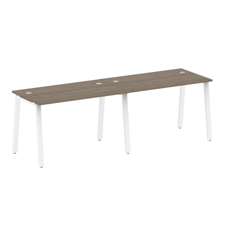 Рабочая станция на 2 рабочих места на А-образном м/к Metal System Style БА.СМ-2.2 2400x720x750