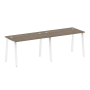 Рабочая станция на 2 рабочих места на А-образном м/к Metal System Style БА.СМ-2.2 2400x720x750