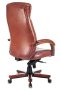 Кресло руководителя T-9922WALNUT светло-коричневый Leather EiCHel кожа крестов. металл/дерево