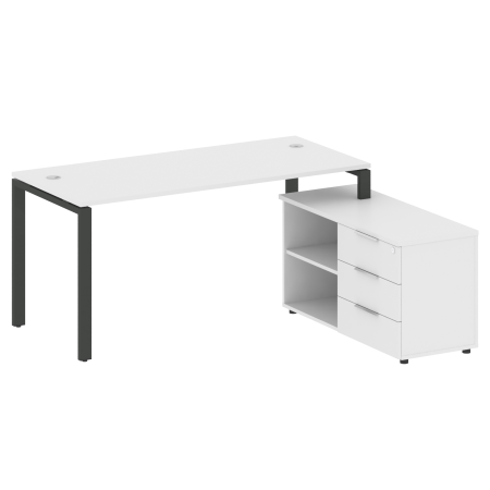 Рабочая станция с опорной тумбой правая Metal System Style БП.РС-СТС-2.4 Пр 1700x1520x750